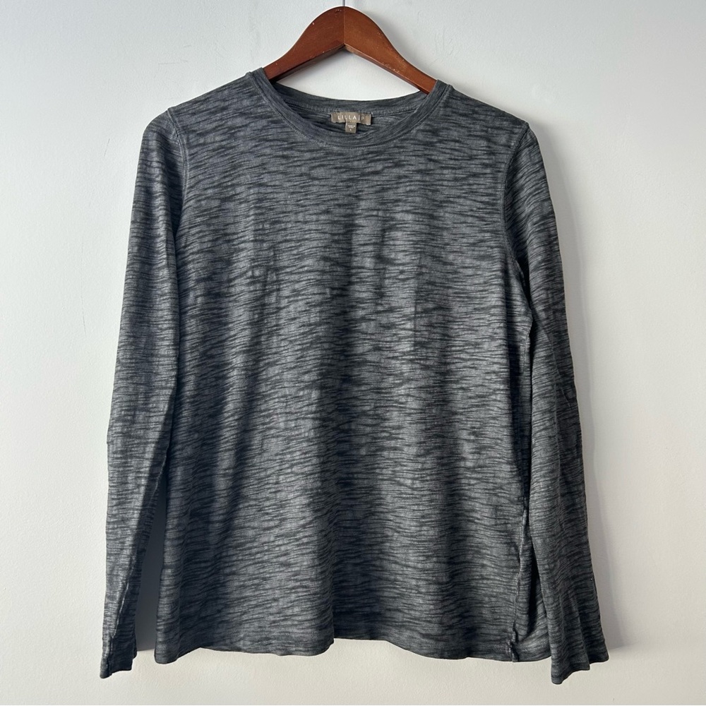 Lilla P |Space Dyes Charcoal Long Sleeve Tee sz Large